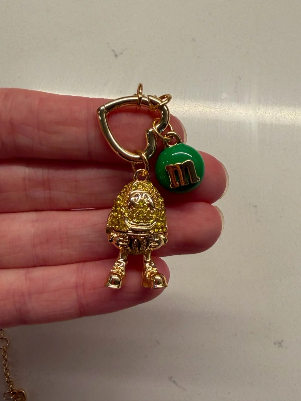 Kate Spade Green MNM Peanut MNM Necklace